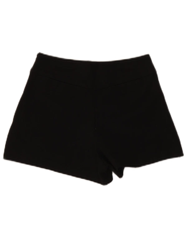 ZARA Shorts feminino cintura alta casual XS W24 preto viscose