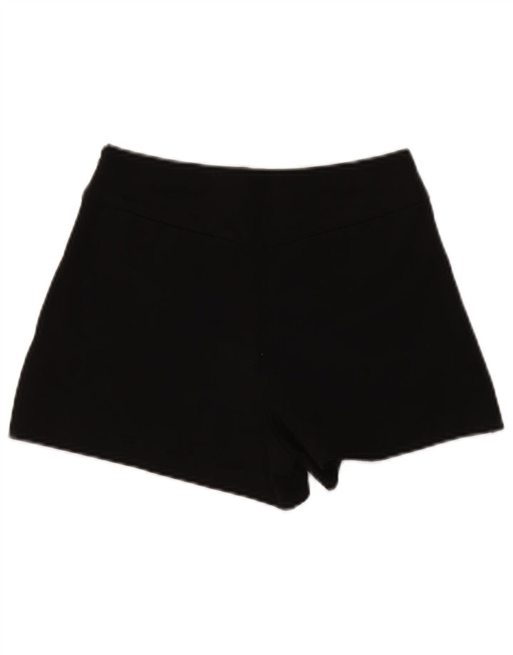 ZARA Shorts feminino cintura alta casual XS W24 preto viscose