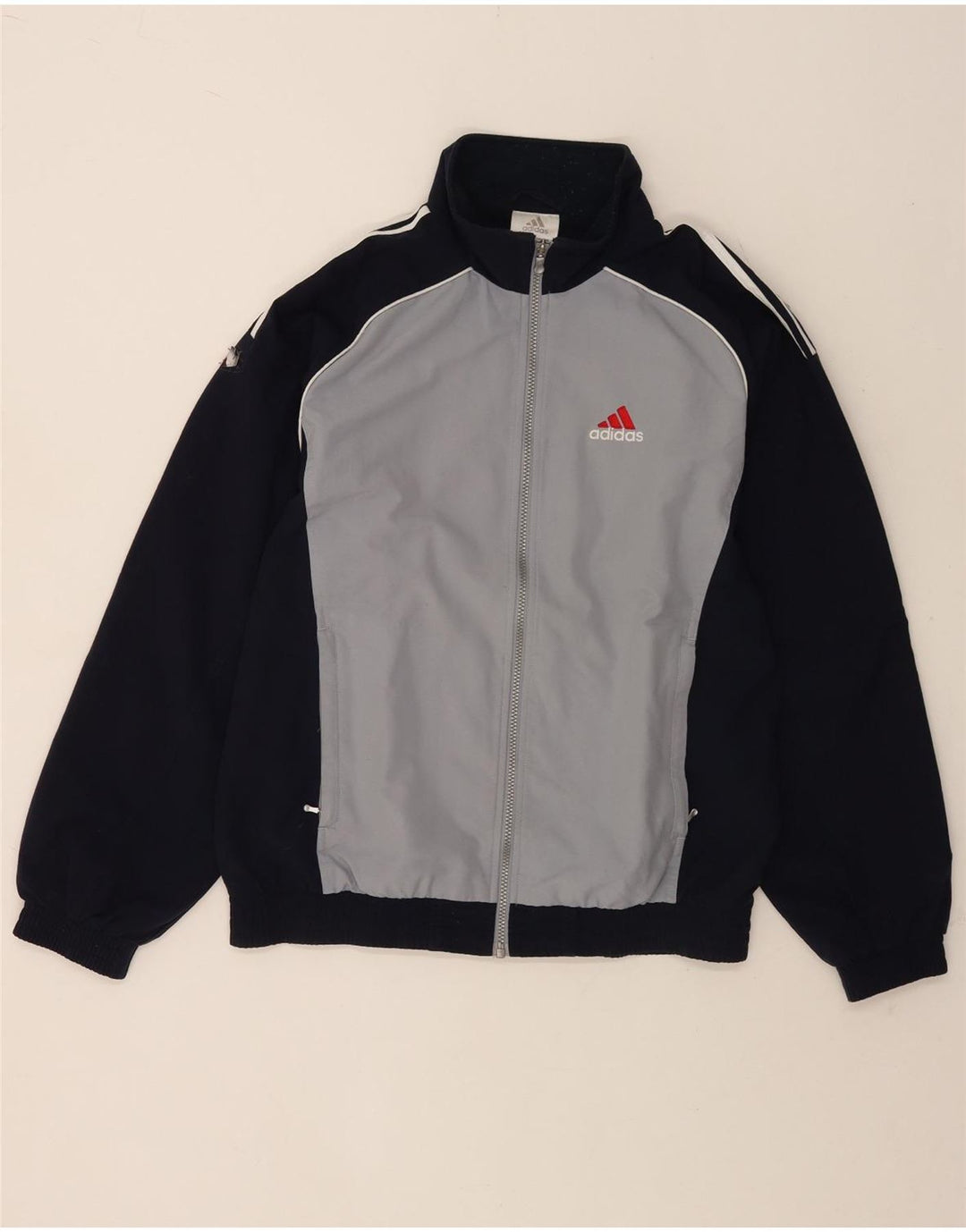 Adidas Mens Tracksuit Top Jacket UK 38/40 Médio Azul Marinho Colorblock