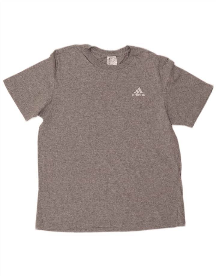 Camiseta masculina ADIDAS Top cinza médio algodão