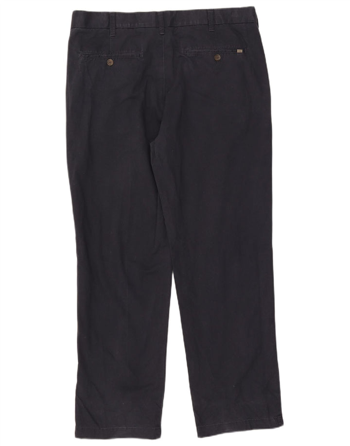 Calça chino masculina Marks & Spencer reta regular W38 L31 azul marinho