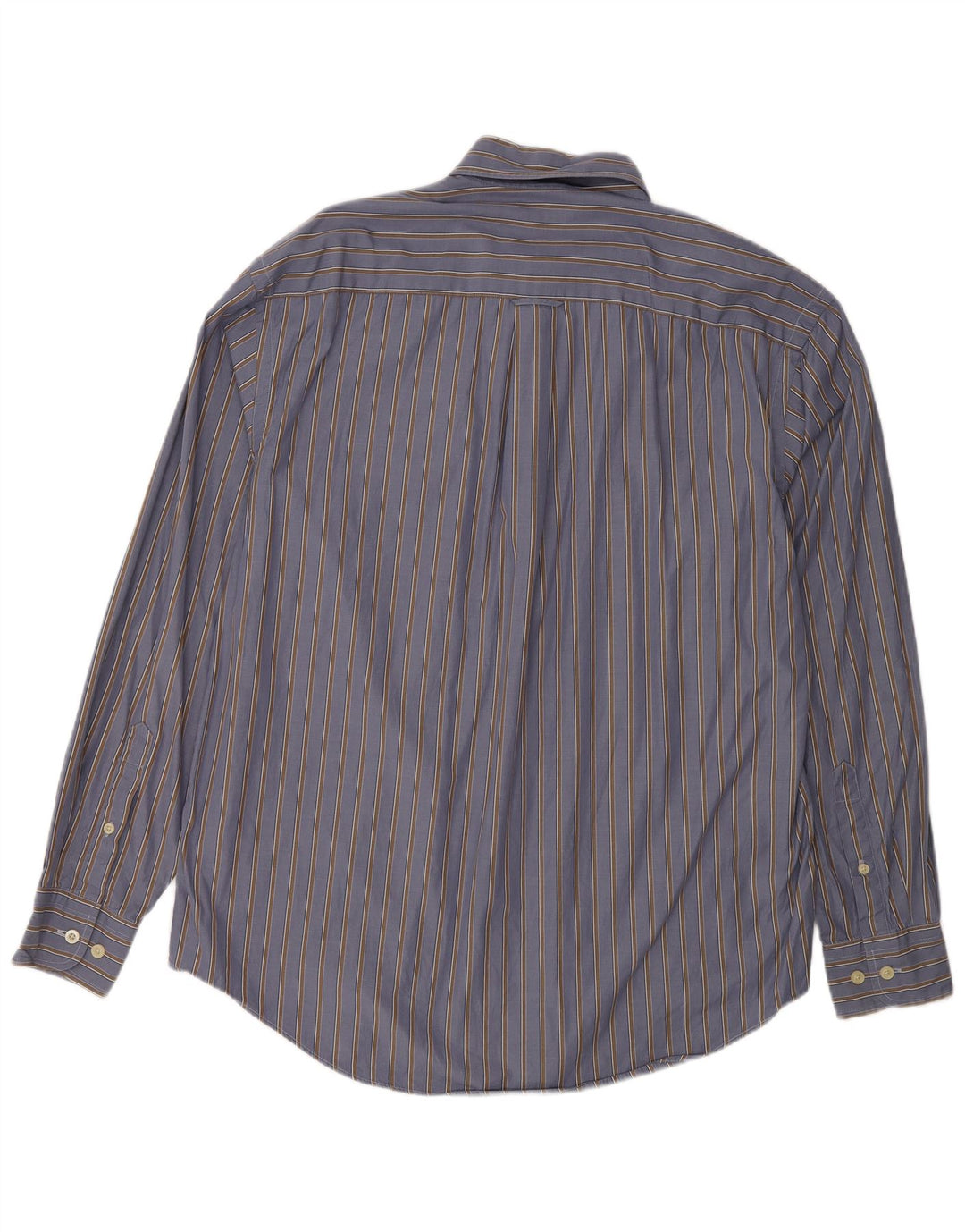Camisa masculina Nautica de algodão listrado azul médio