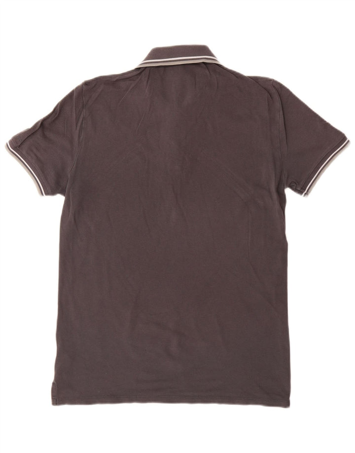 Camisa polo masculina PEUTEREY algodão cinza médio