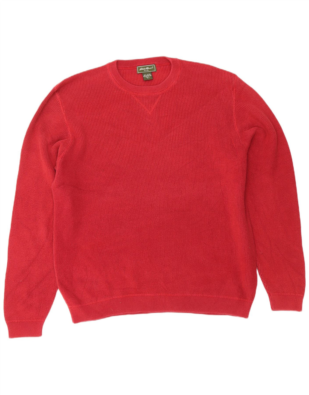 Suéter masculino EDDIE BAUER com gola alta e gola alta, algodão vermelho grande