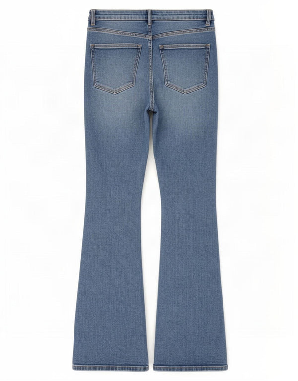 Calça jeans feminina cintura alta Zara EU 36 XS W26 L32 azul algodão