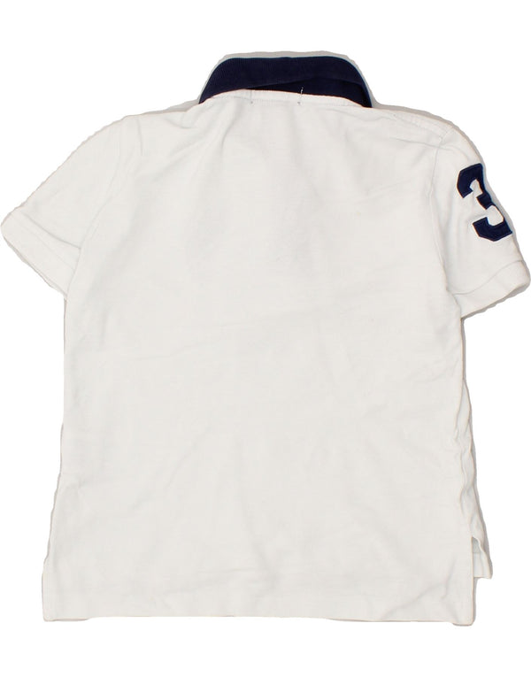 POLO RALPH LAUREN Camisa polo masculina gráfica 2-3 anos algodão branco