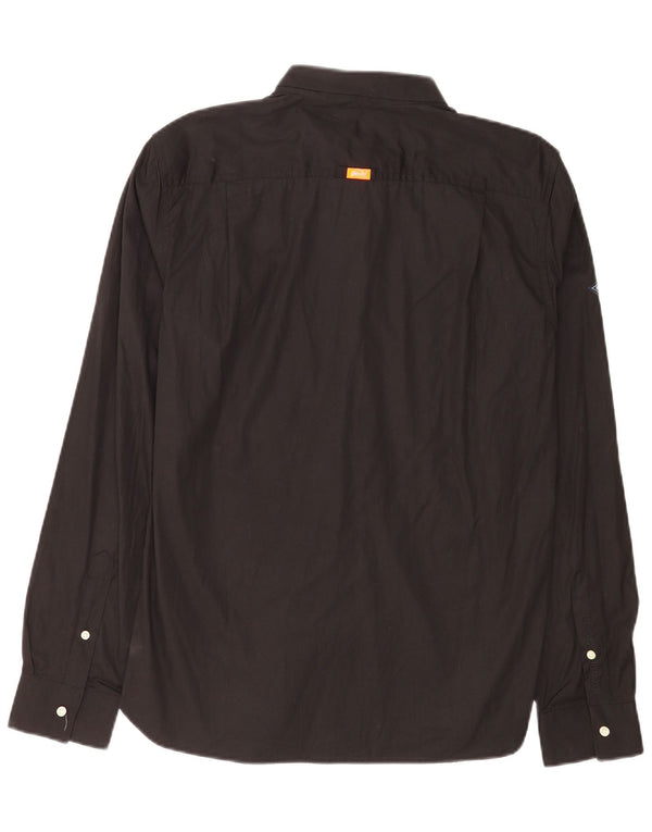 Camisa masculina Superdry grande algodão preto