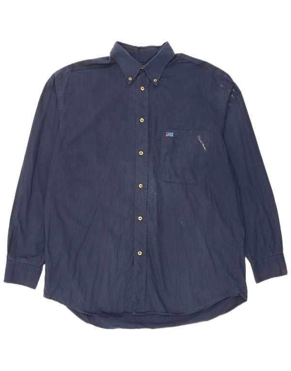 Camisa masculina Think Pink XL azul marinho algodão