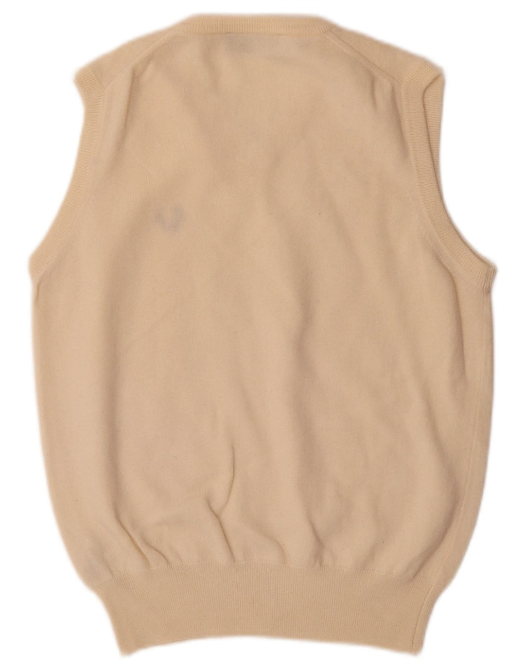 Fred Perry Mens Colete Regata Pequena Lã Bege