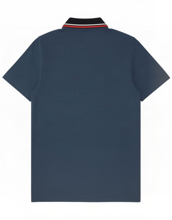 Camisa polo masculina Jack & Jones de algodão azul médio