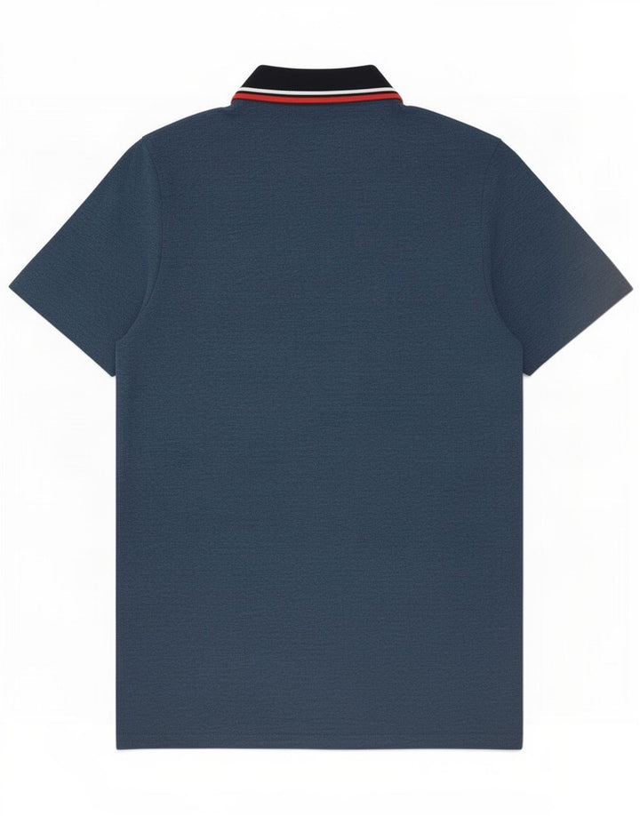 Camisa polo masculina Jack & Jones de algodão azul médio