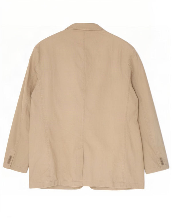 Jaqueta blazer masculina de veludo cotelê Marks & Spencer com 3 botões Reino Unido 42 XL algodão bege