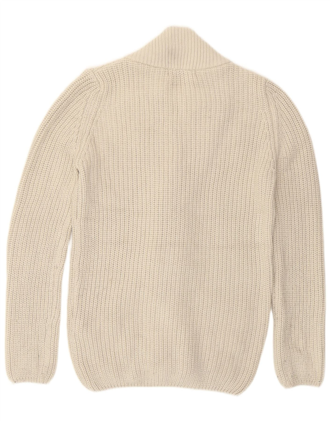 Suéter masculino Zara Duffle com botões Cardigan médio esbranquiçado acrílico