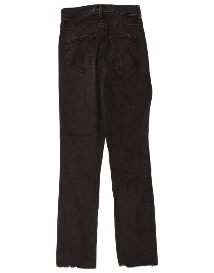 Jeans Slim Mãe Feminina W25 L27 Algodão Preto