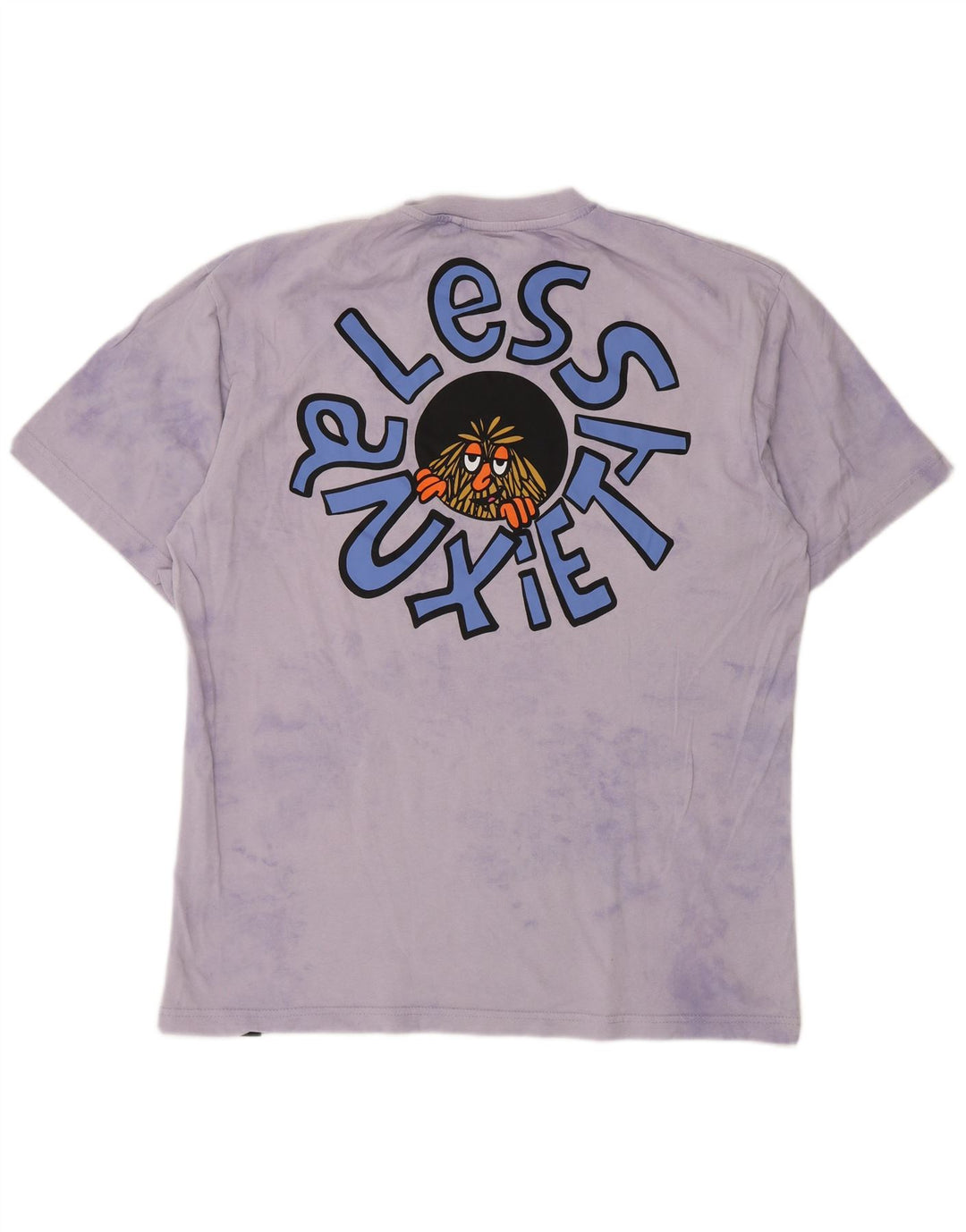 Camiseta gráfica masculina Pull & Bear Top médio roxo tie-dye