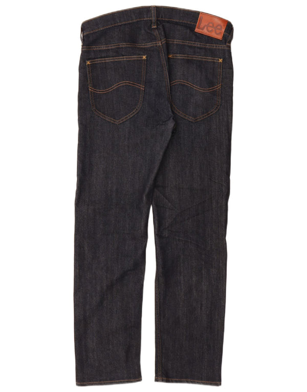 Lee Mens Straight Jeans W32 L30 Azul Marinho Algodão