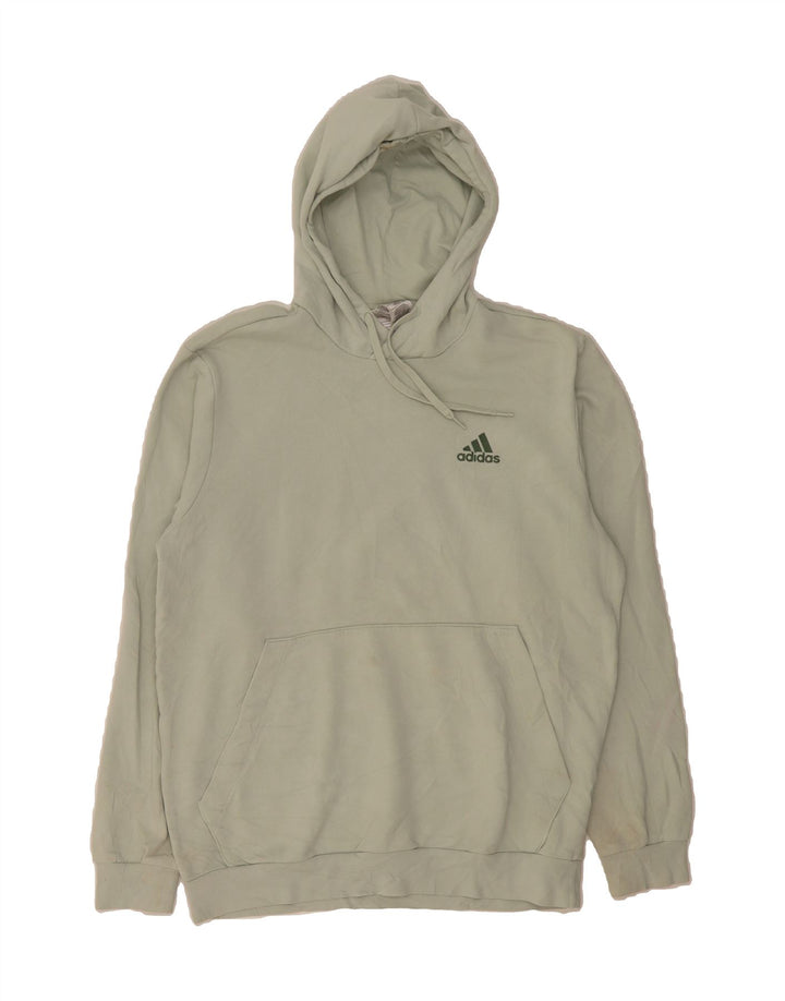 ADIDAS Mens Hoodie Jumper Large Green Cotton Vintage Adidas and Second-Hand Adidas from Messina Hembry 