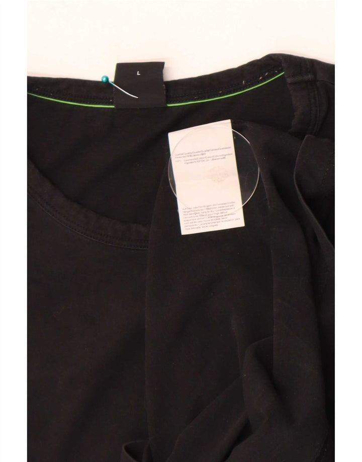 Camiseta masculina Hugo Boss grande algodão preto