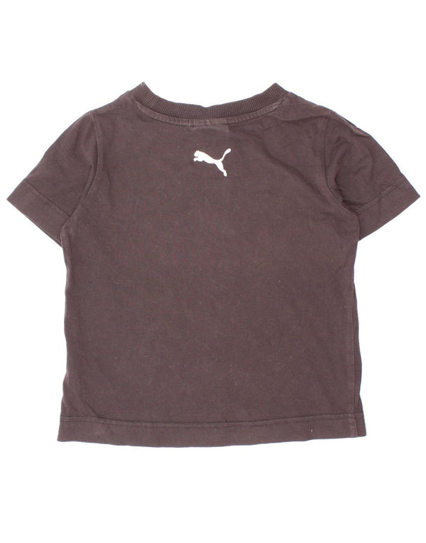 Camiseta feminina Puma Graphic 5-6 anos preta