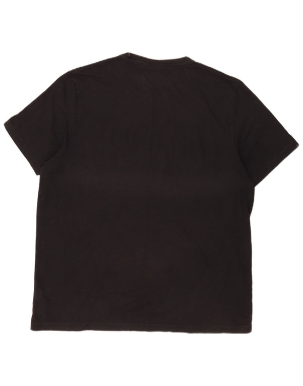 Camiseta gráfica masculina Adidas manga comprida XL algodão preto