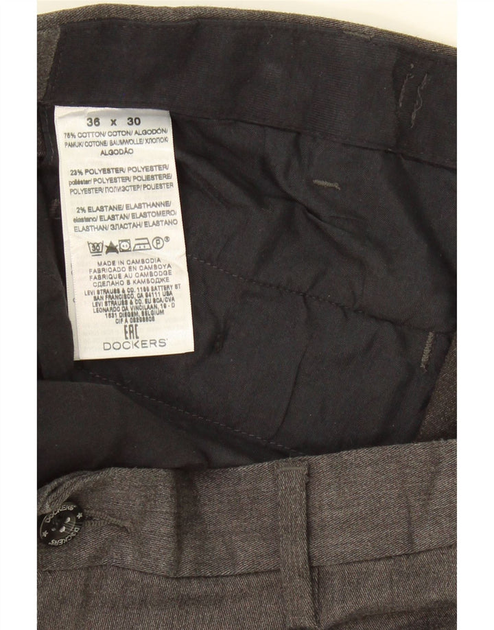 DOCKERS Mens Pegged Chino Trousers W36 L30 Grey Cotton Vintage Dockers and Second-Hand Dockers from Messina Hembry 