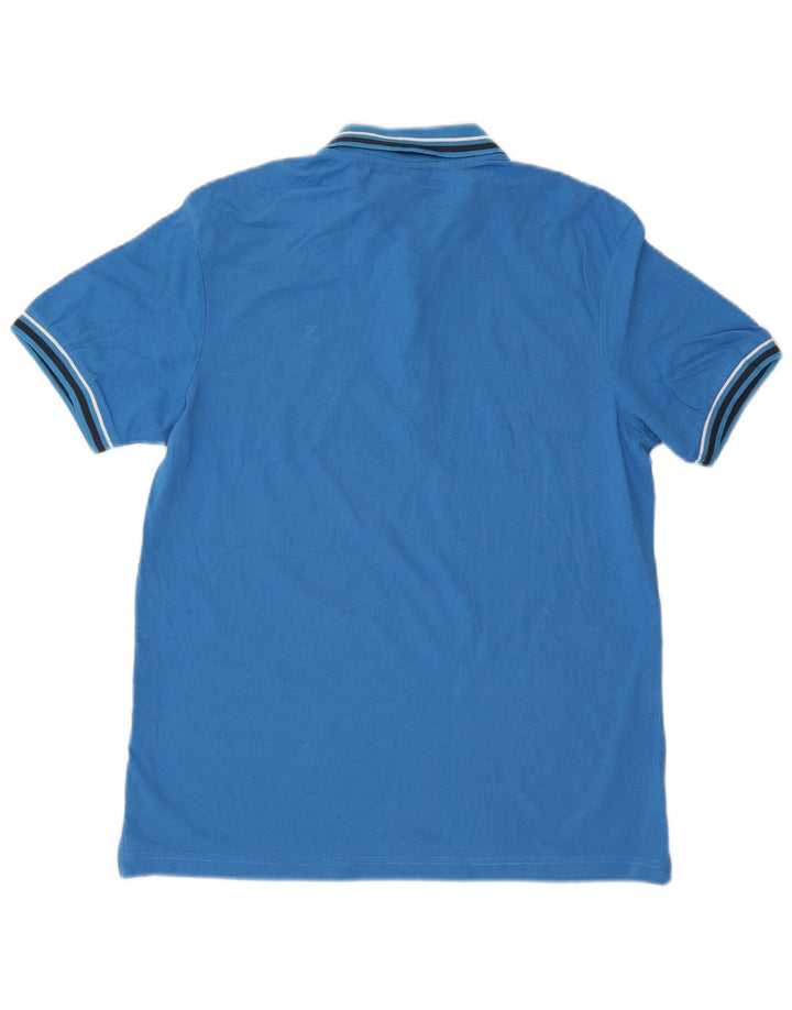 Camisa polo masculina DIADORA grande algodão azul