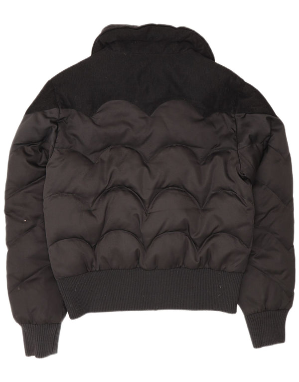 Jaqueta bomber acolchoada feminina Levi's UK 16 grande poliéster preto