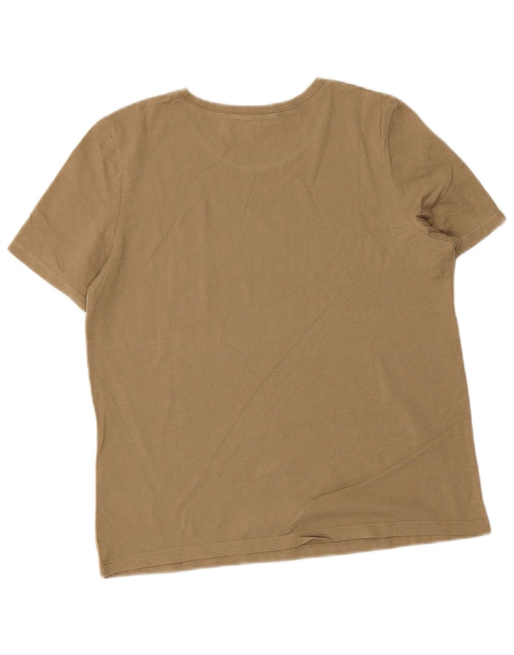 Camiseta feminina Zara Top UK 10 pequena cáqui