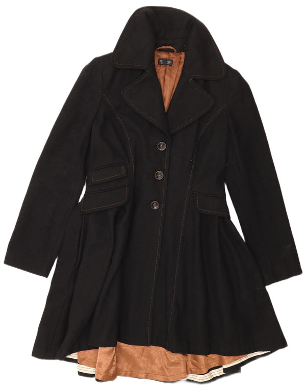Casaco feminino Topshop Princess UK 12 lã preta média