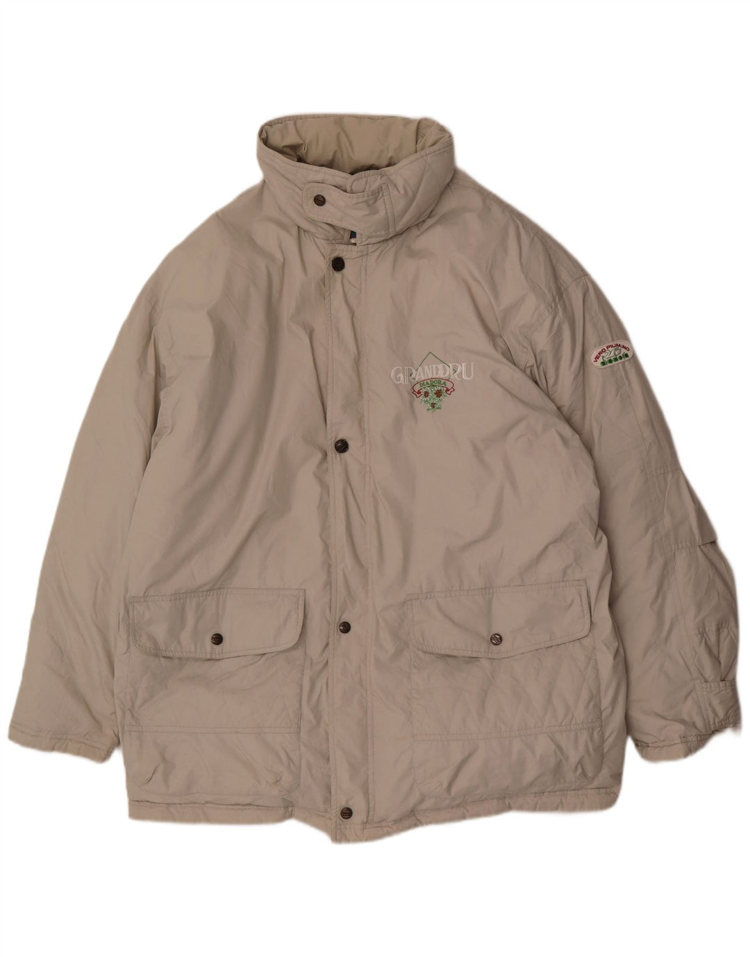 Jaqueta masculina Diadora Loose Fit acolchoada UK 42 XL cinza poliéster