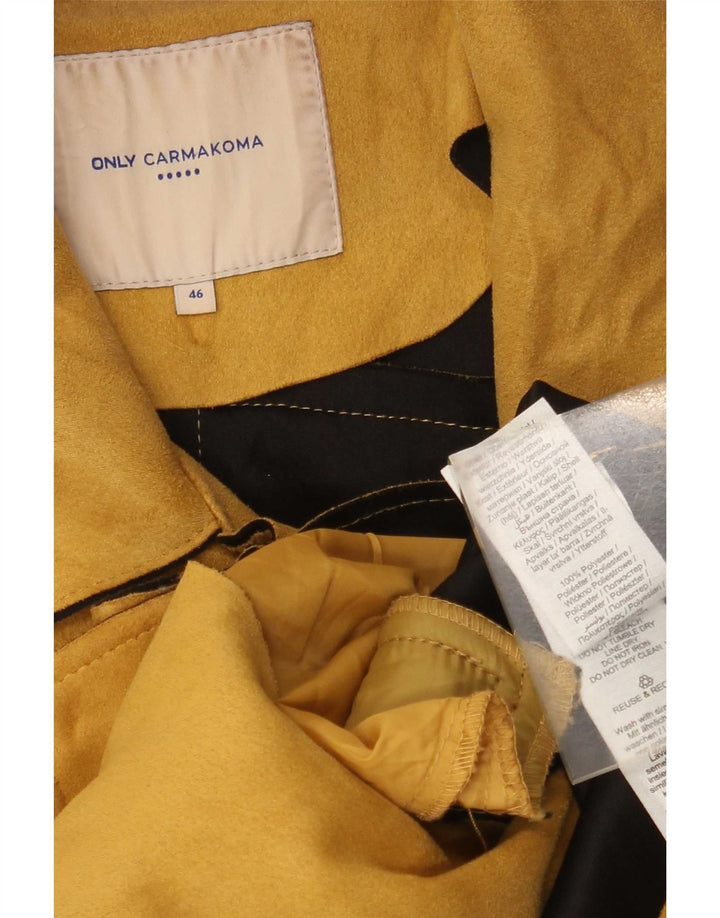 Only Carmakoma Womens Crop Biker Jacket IT 46 Grande Poliéster Amarelo