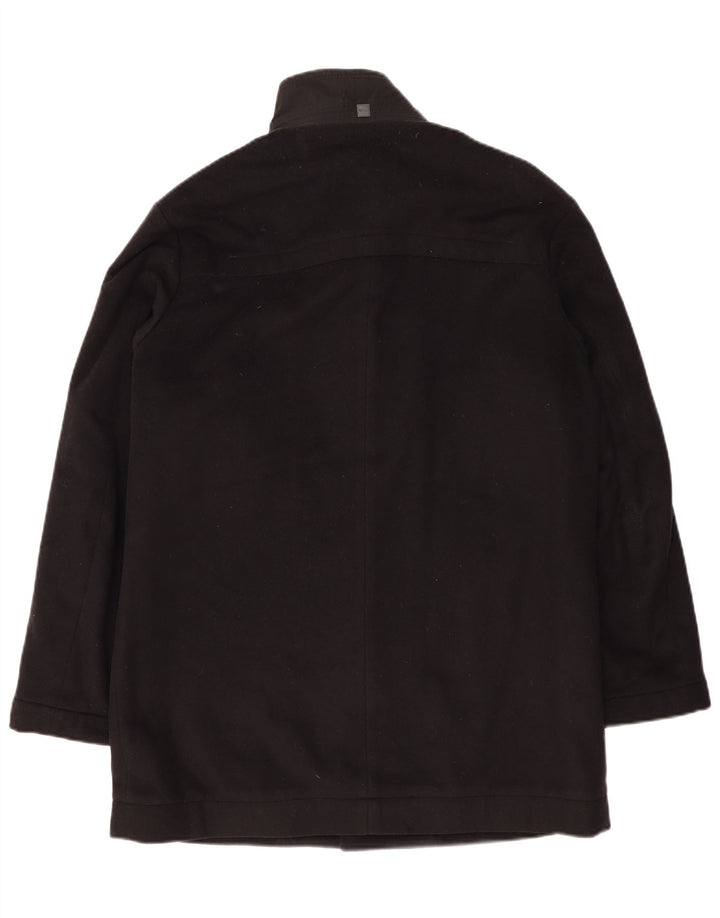 Sobretudo masculino Hugo Boss EU 48 lã preta média