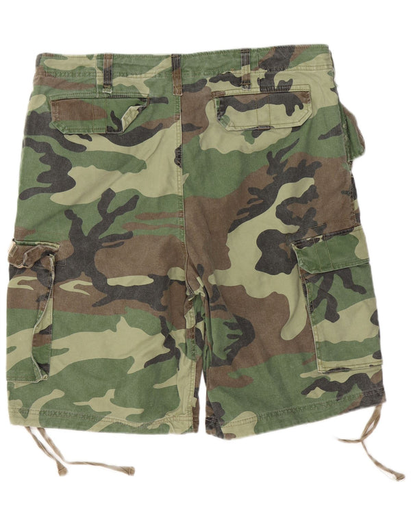 Shorts cargo masculino MIL-TEC XL W38 algodão camuflado verde