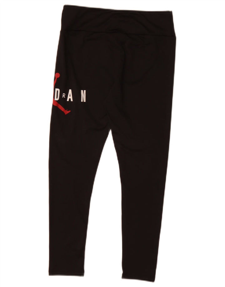 Leggings estampadas Jordan para meninas 10-11 anos poliéster preto médio