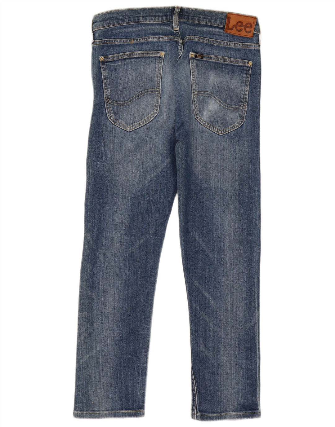 Lee Womens Luke Slim Jeans W32 L28 Azul Algodão