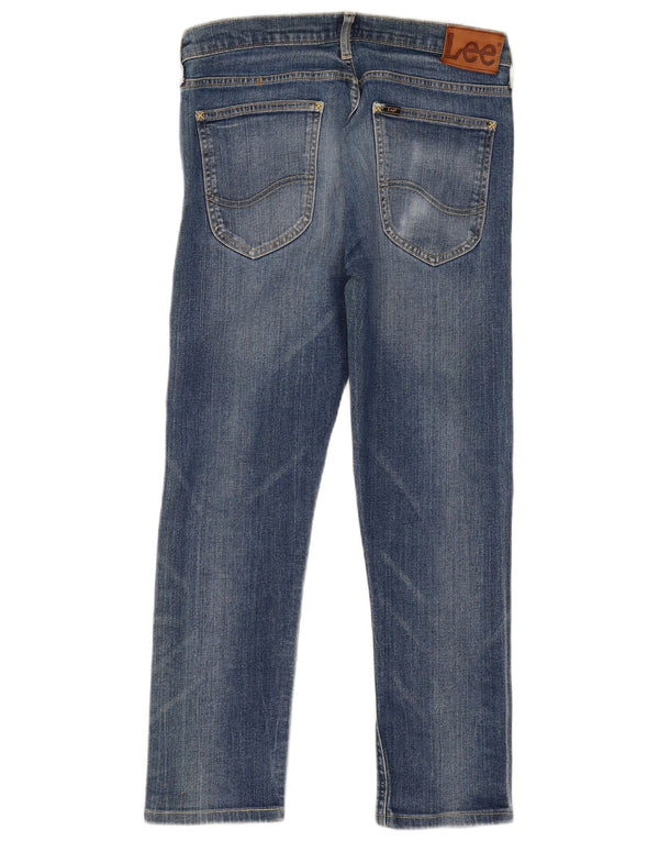 Lee Womens Luke Slim Jeans W32 L28 Azul Algodão
