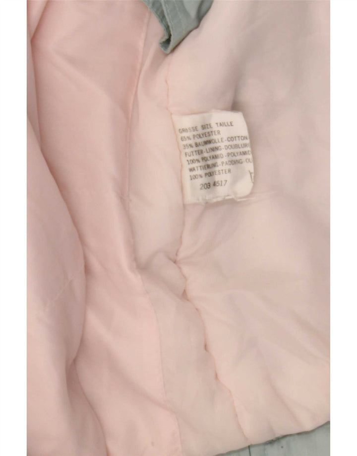 Jaqueta de esqui oversized feminina vintage EU 40 bloco colorido verde médio