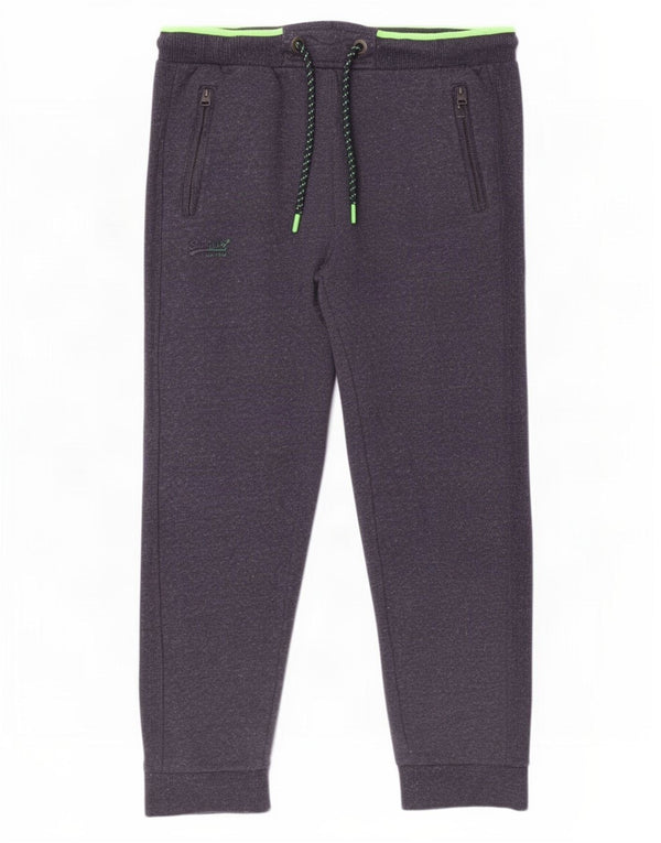 Calça de treino masculina Superdry Slim Fit Joggers XL azul marinho algodão