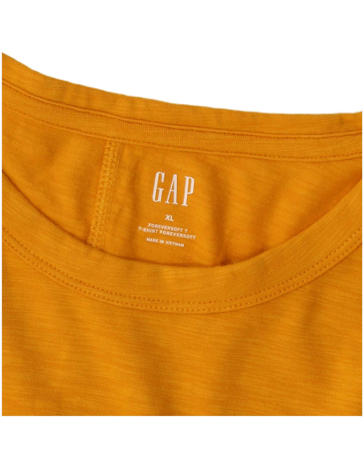 Top feminino Gap de manga comprida UK 18 XL amarelo manchado