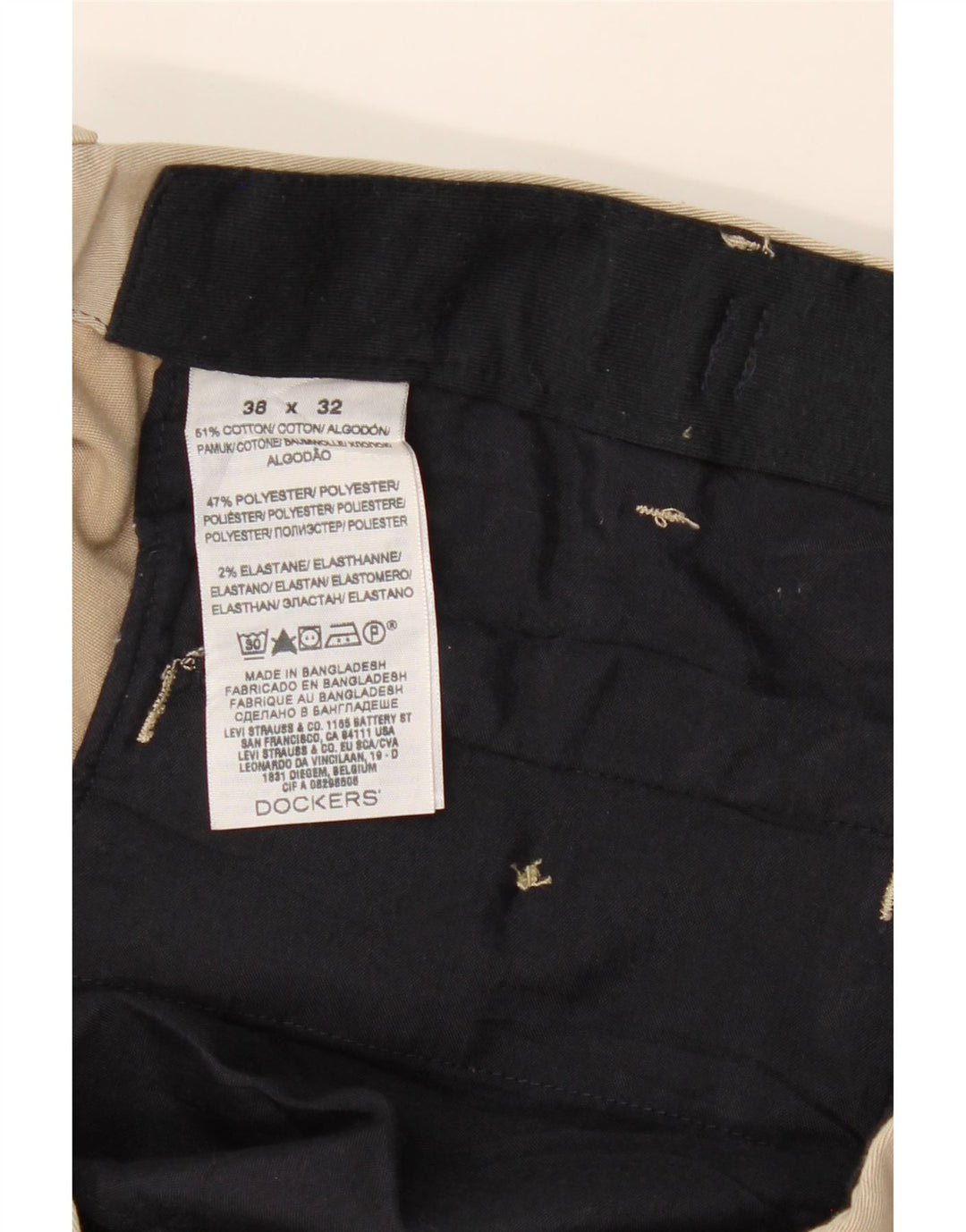 DOCKERS Mens Pegged Chino Shorts W38 XL Beige Cotton Vintage Dockers and Second-Hand Dockers from Messina Hembry 