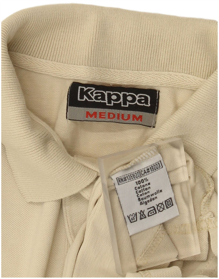 Camisa polo masculina Kappa algodão bege médio