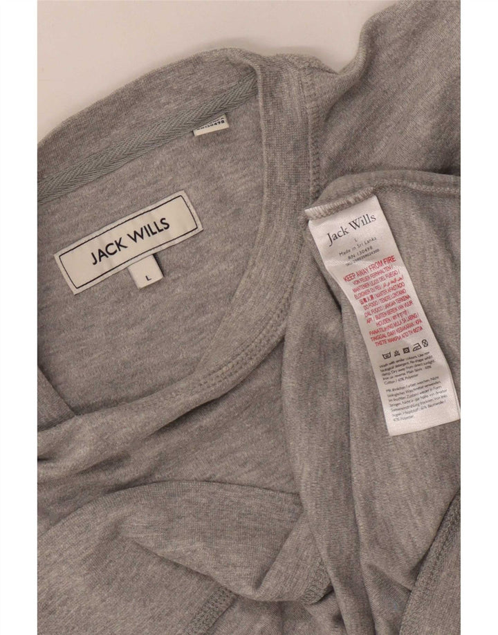 Jack Wills moletom gráfico masculino jumper grande cinza colorblock algodão