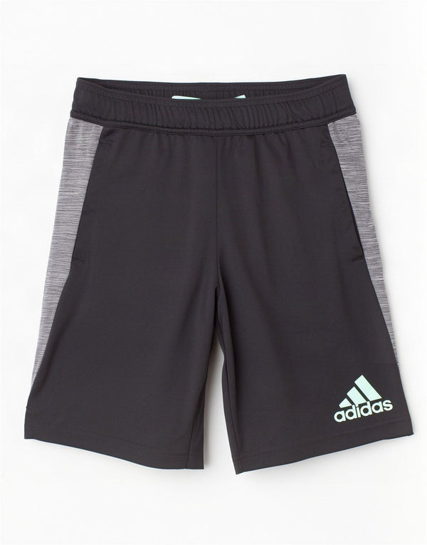 Shorts esportivos Adidas Aeroready para meninos 11-12 anos preto colorblock