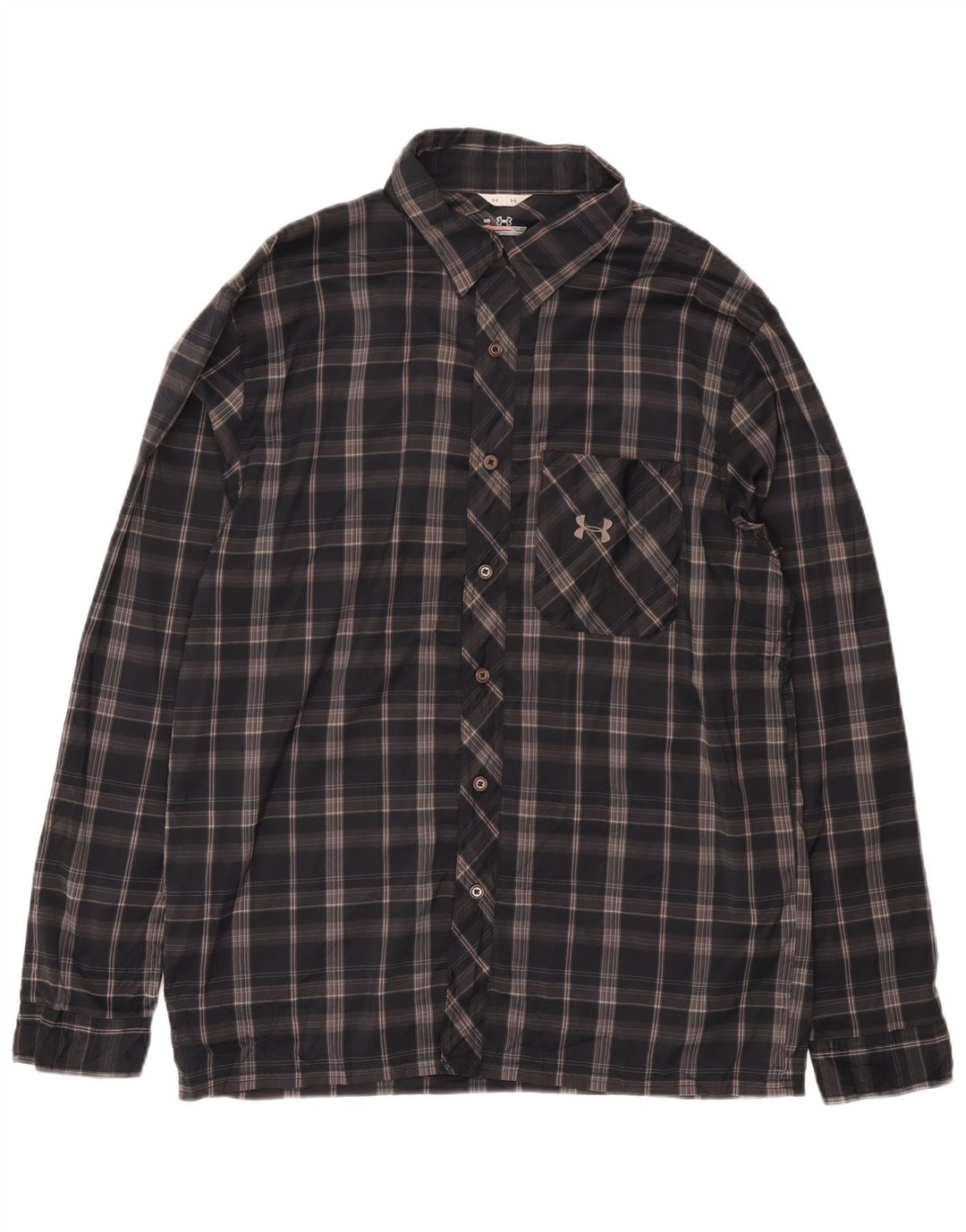 Camisa Under Armour Mens Allseason Gear Grande Cinza Check Poliéster