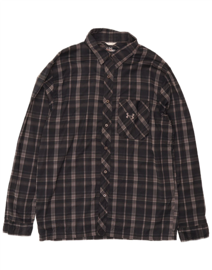 Camisa Under Armour Mens Allseason Gear Grande Cinza Check Poliéster