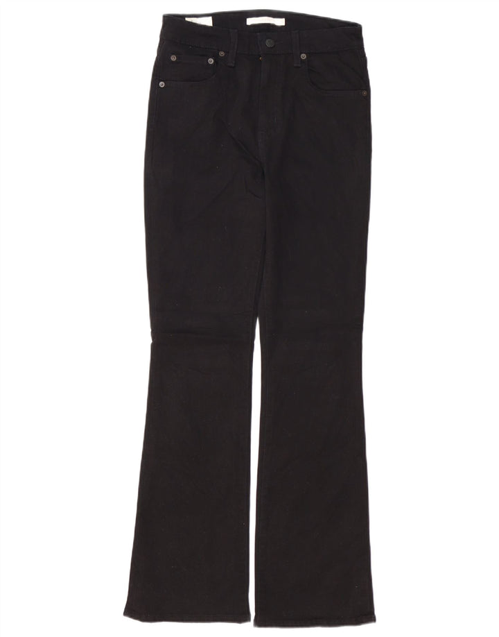 Calça jeans feminina LEVI'S 725 cintura alta bootcut W28 L30 algodão preto