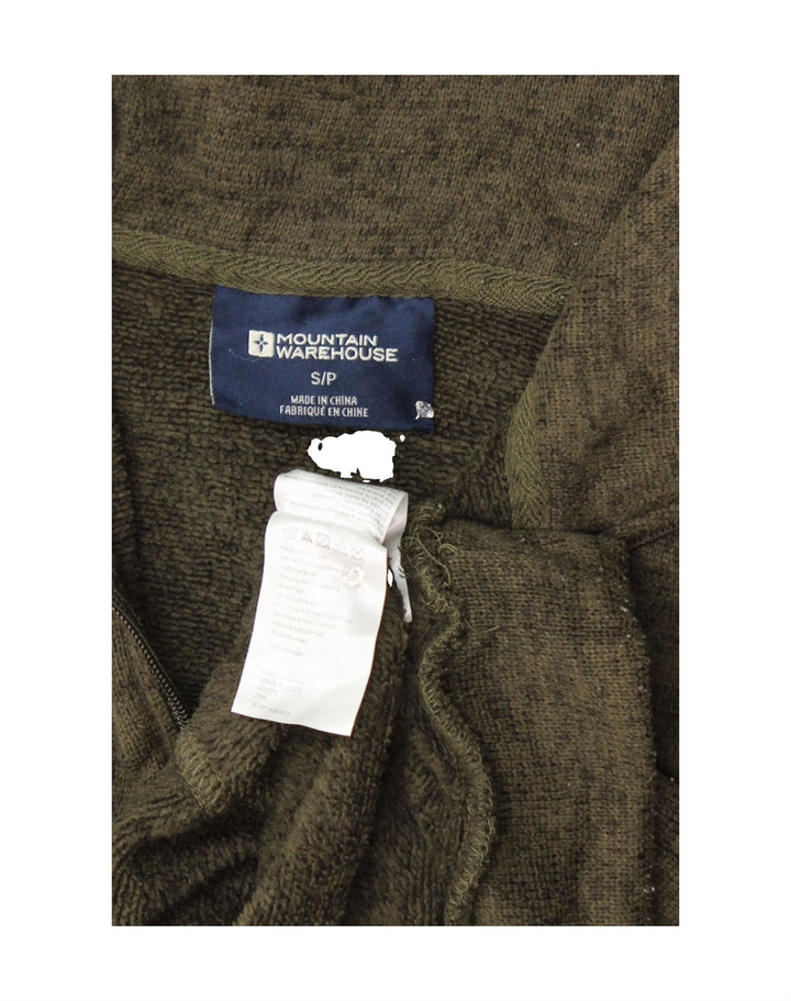 MOUNTAIN WAREHOUSE Mens Zip Neck Sweatshirt Jumper Small Khaki Flecked Vintage Mountain Warehouse and Second-Hand Mountain Warehouse from Messina Hembry 