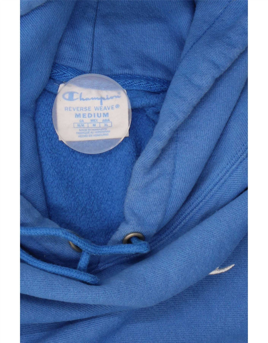 Champion moletom com capuz masculino médio algodão azul