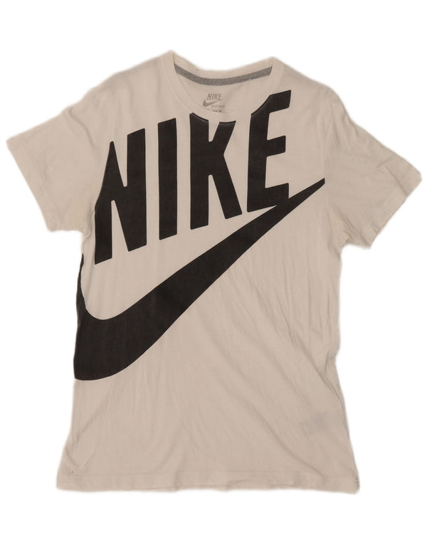 Camiseta Nike Masculina Slim Fit Graphic Top Grande Algodão Branco