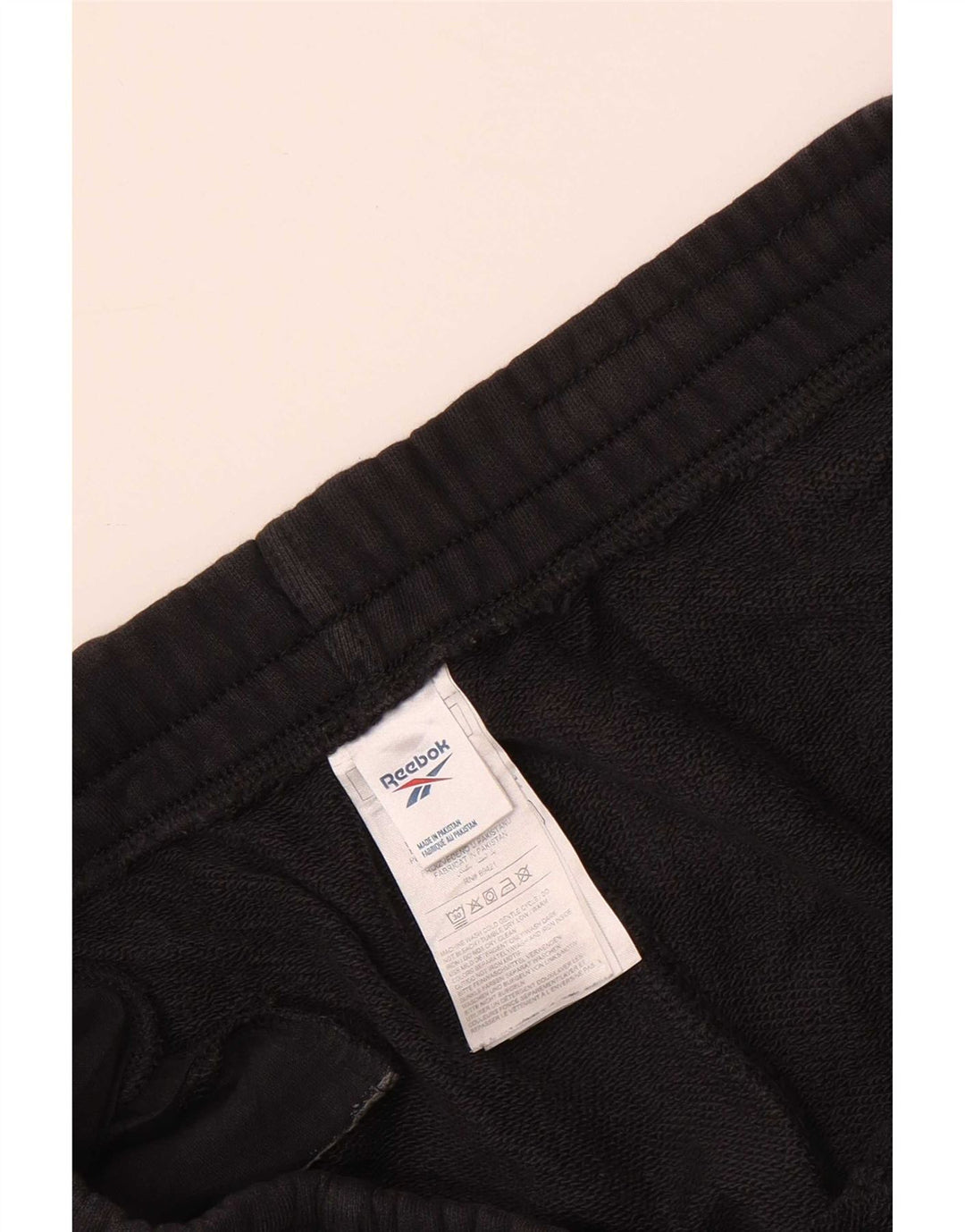 Calça de treino masculina Reebok Joggers grande algodão preto